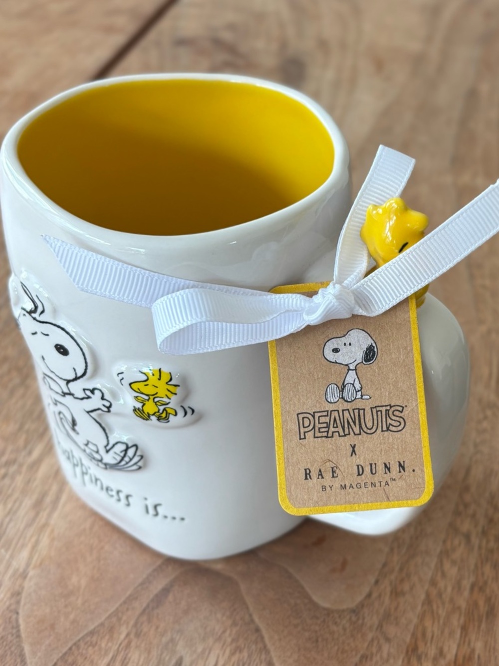 Rae Dunn x Peanuts Mug Snoopy Woodstock Happiness Is - Picture 3 of 13